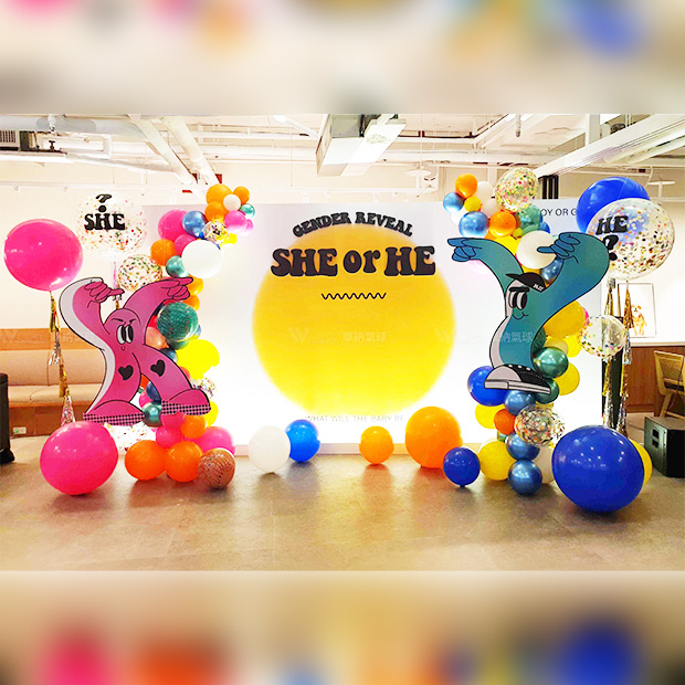 XY染色體背板氣球佈置組 XY染色體背板氣球佈置組