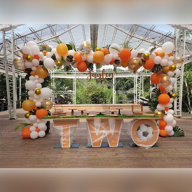 周董同款 寶寶2歲橘色足球主題 周董同款 寶寶2歲橘色足球主題