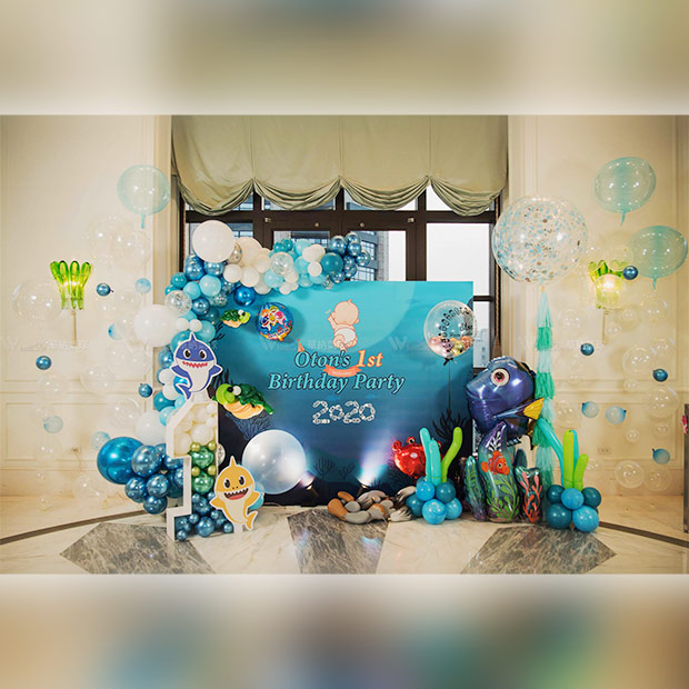 蔚藍海底世界背板氣球佈置組 蔚藍海底世界背板氣球佈置組