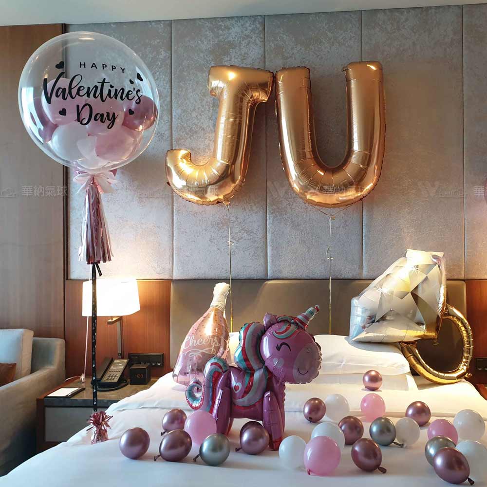 粉色情人獨角獸佈置