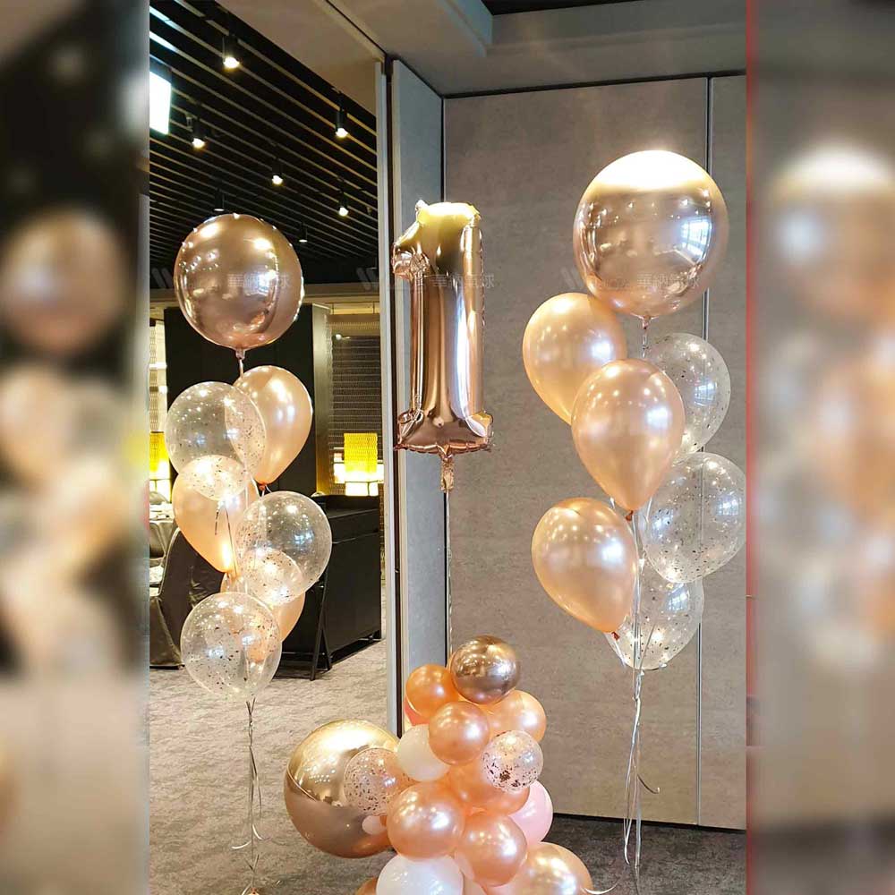 玫瑰金寶寶1歲佈置組