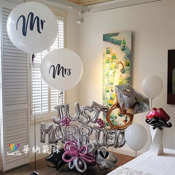 銀白時尚婚禮派對