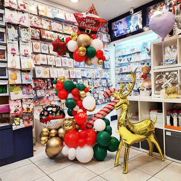 金色麋鹿聖誕佈置組