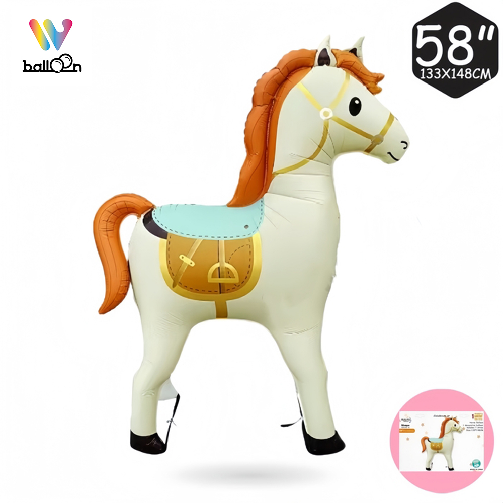 站立氣球 巨型駿馬_白色